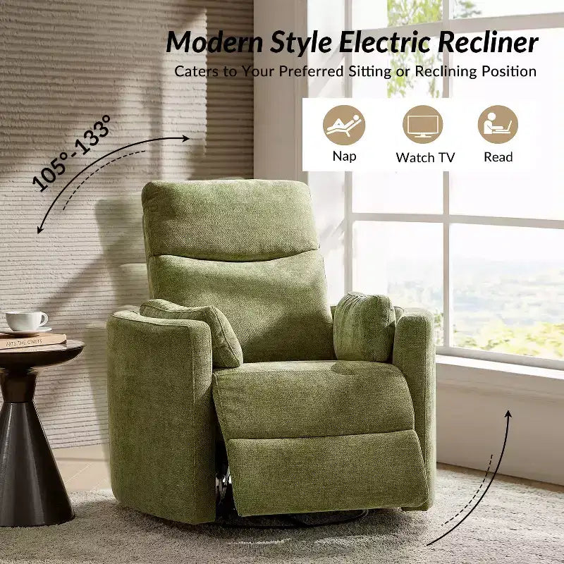 Fauteuil inclinable électrique pivotant et basculant