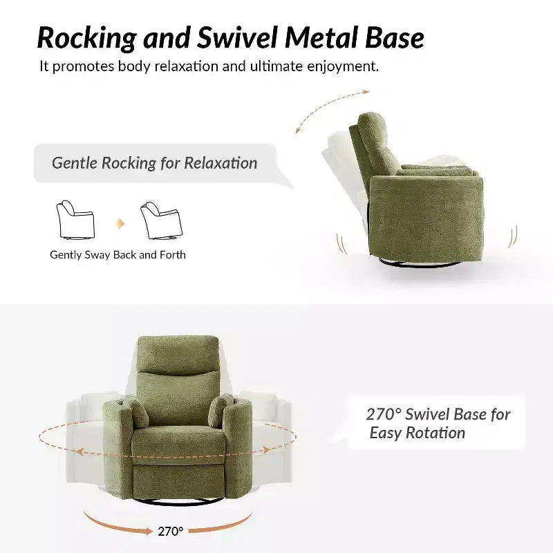 Fauteuil inclinable électrique pivotant et basculant