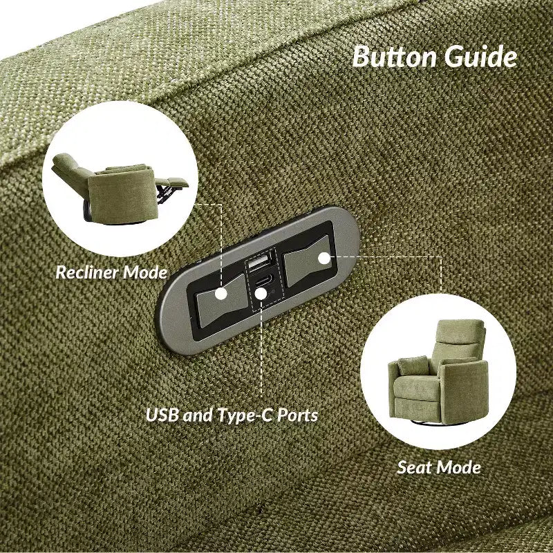 Fauteuil inclinable électrique pivotant et basculant