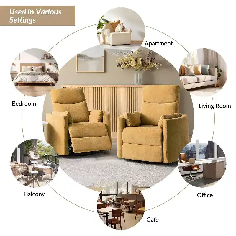 Fauteuil inclinable électrique pivotant et basculant
