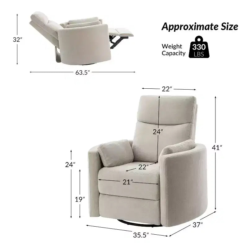 Fauteuil inclinable électrique pivotant et basculant