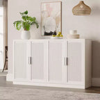 Dovelina Adjustable Hinges Cable Management! Black Sideboard Solves Storage Pain Points