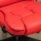 Chaise de bureau de massage de direction à dossier haut avec 6 points de vibration, 5 modes, fauteuil de bureau inclinable chauffant en similicuir