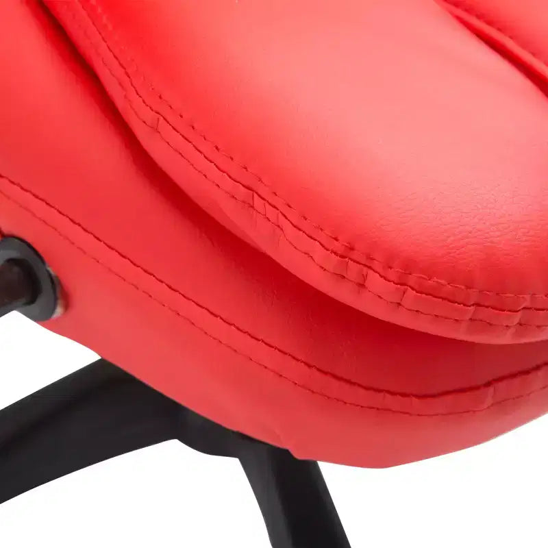 Chaise de bureau de massage de direction à dossier haut avec 6 points de vibration, 5 modes, fauteuil de bureau inclinable chauffant en similicuir