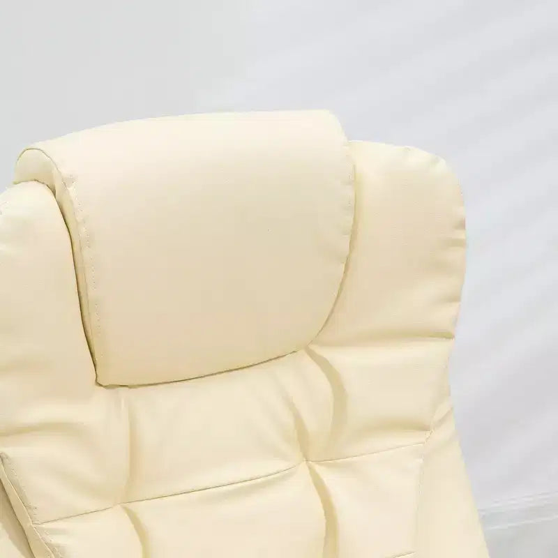 Chaise de bureau de massage de direction à dossier haut avec 6 points de vibration, 5 modes, fauteuil de bureau inclinable chauffant en similicuir