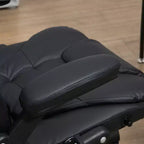 Chaise de bureau de massage de direction à dossier haut avec 6 points de vibration, 5 modes, fauteuil de bureau inclinable chauffant en similicuir