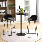 4 PCS Round Pub Table 24'' Bistro Bar Cocktail Table w/Metal Base Black