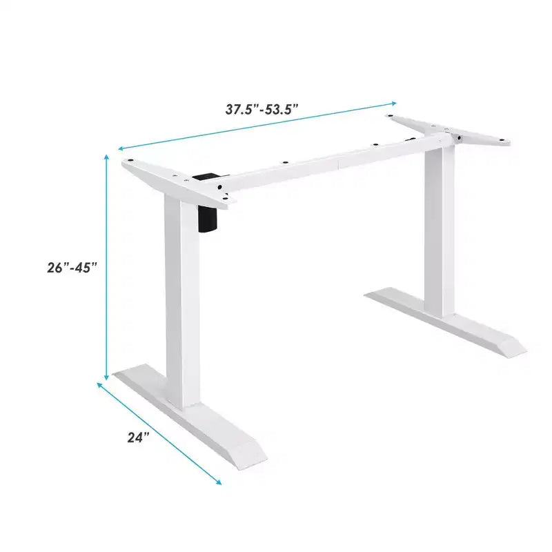 Piètement de bureau réglable électrique assis-debout avec contrôleur à boutons Noir/Blanc