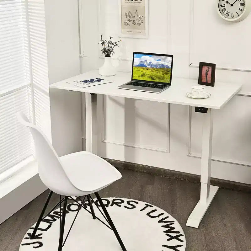 Piètement de bureau réglable électrique assis-debout avec contrôleur à boutons Noir/Blanc