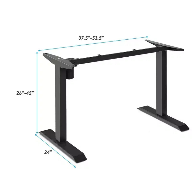 Piètement de bureau réglable électrique assis-debout avec contrôleur à boutons Noir/Blanc