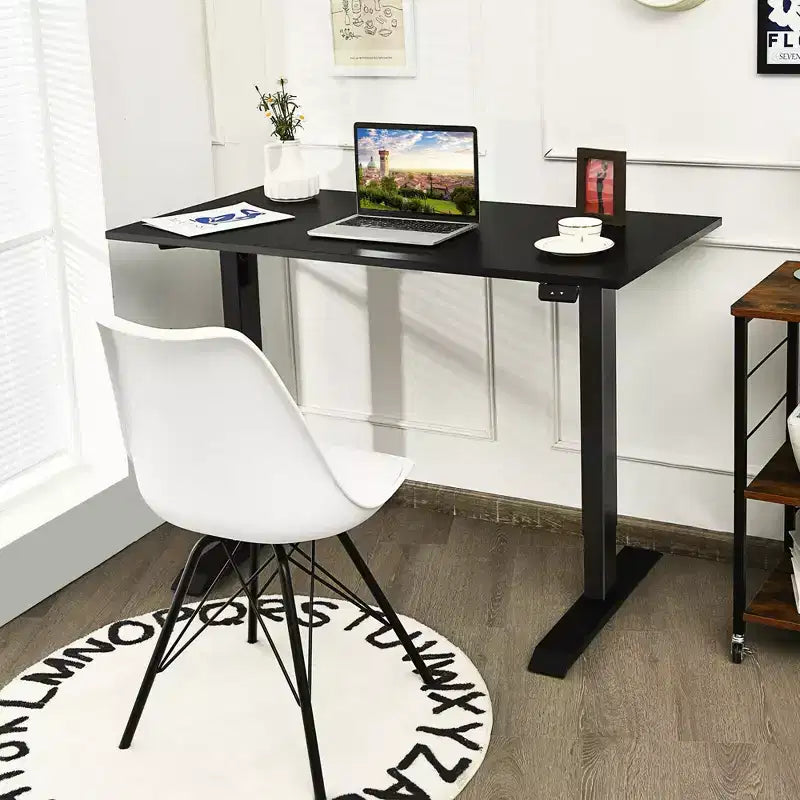 Piètement de bureau réglable électrique assis-debout avec contrôleur à boutons Noir/Blanc