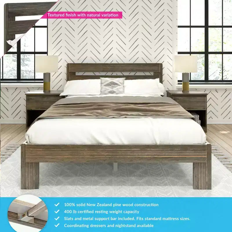 Farmhouse Queen Slat Bed