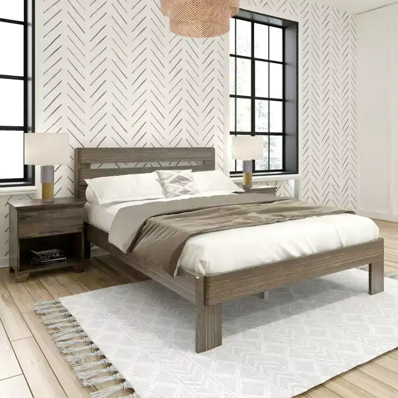 Farmhouse Queen Slat Bed