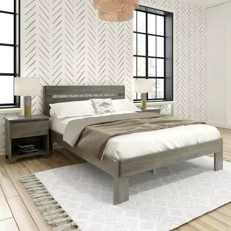 Farmhouse Queen Slat Bed