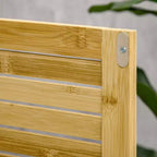 Meuble bas de salle de bain en bambou, Meuble de rangement de salon avec plusieurs étagères et portes, Naturel