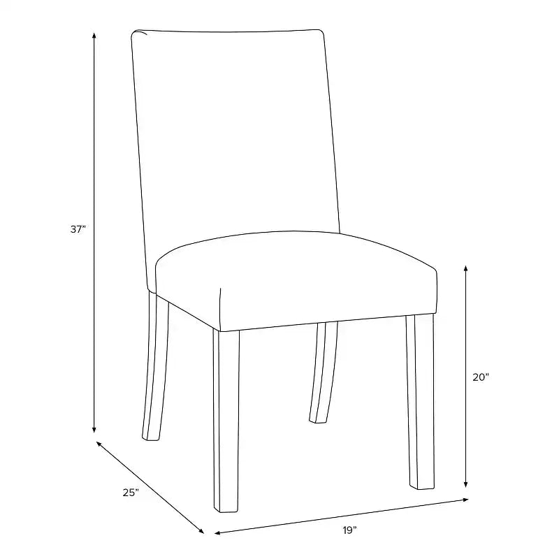 Chaise de salle à manger rayée