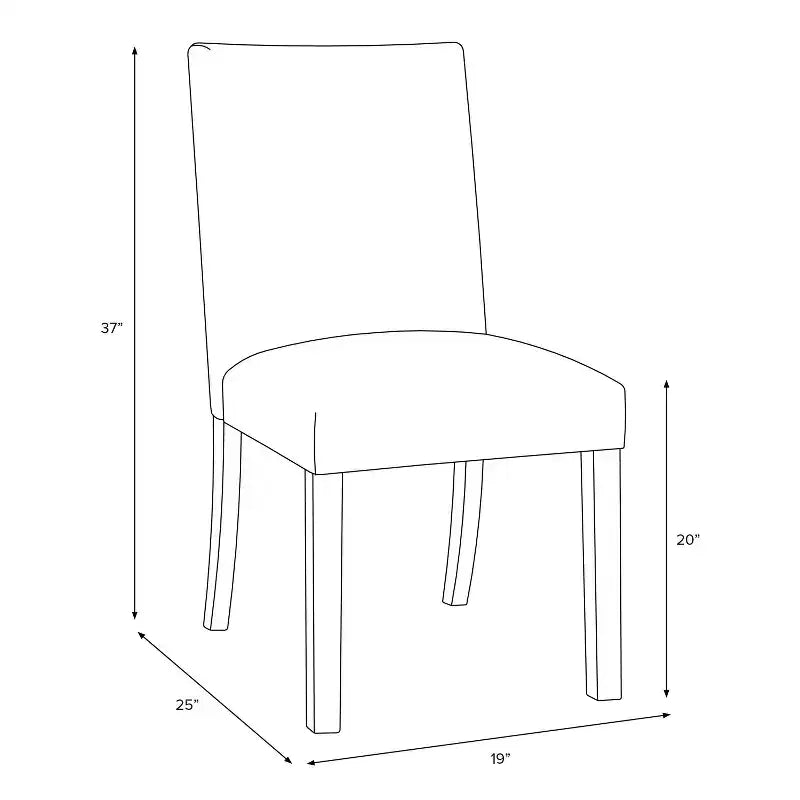 Chaise de salle à manger rayée