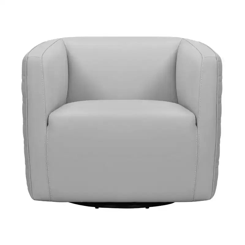 Fauteuil pivotant en cuir véritable