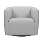 Fauteuil pivotant en cuir véritable
